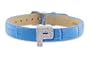 Diamond Clip On Initial letter "P" with Blue Leather Bracelet
