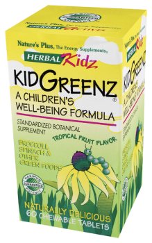 Nature's Plus - Kid Greenz Tropical Fruit, 60 chewable tablets