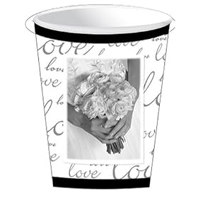 Wedding Bridal Bouquet Party Cups 8 Pack
