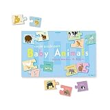 eeBoo Simple Puzzle Pairs BABY ANIMALS Matching Puzzle