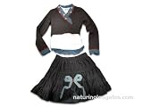 Verde Mela Corduroy Skirt and Lace Trim 2 pc. Top