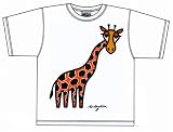 Children's White T-Shirt With Printed Giraffe