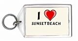 I Love Sunsetbeach Keychain
