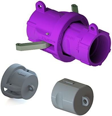 1" NPT KemKey Chemical Safety Coupling Kit (includes Cap and Plug), For Poisons