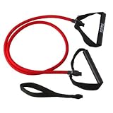SPRI ES501R Xertube Resistance Band with Door Attachment and Exercise Charts (Red, Medium)