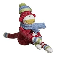 Gabby - Genuine Monkeez Red 13 Inch Acrylic Yarn Sock Monkey