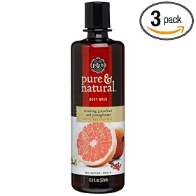 Pure & Natural Body Wash, Renewing Grapefruit & Pomegranate, 12.8-Ounce Bottles (Pack of 3)