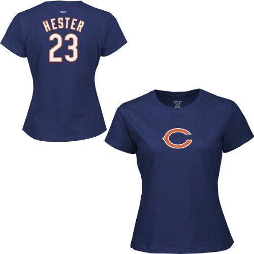 Reebok Chicago Bears Women's Devin Hester Name & Number T-Shirt Small