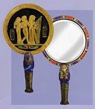 Ancient EGYPTIAN KING TUT Sarcophagus Hand MIRROR New!