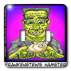 Londons Times Funny Animals Cartoons - Frankenstein s Hamster - Light Switch Covers - double toggle switch