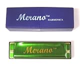 Merano HA10 Blues Harmonica, Key of D - Green