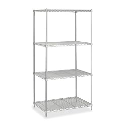 Safco 36"x24" Industrial Wire Shelving in Gray