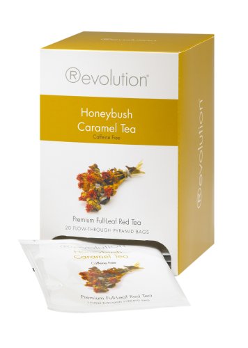 Revolution Tea Honeybush Caramel, Caffeine Free, 20-Count Foil Wrapped Teabags (Pack of 6) by Revolution Tea