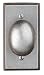Passage (Hall & Closet) Set with Rectangle No Line Plates and Oval Knobs in Antique N...