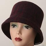 Wool Polyester Hats-Wine Navy