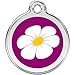 Red Dingo Personalized Daisy Pet ID Dog Tag (Medium Purple)