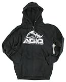 Adio Thrashed Men's Hooded Zip Sweatshirt - Black
