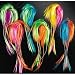 Two Tone Neon Hair Attachments 12 ct