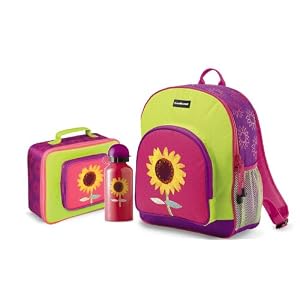 Crocodile Creek Backpack, Lunch Box and Water Bottle Set - Sunflower by
