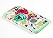 iPhone 6, DandyCase 2in1 Hybrid High Impact Hard Pink Floral Pattern + Mint Green Silicone Case Cover for Apple iPhone 6 (4.7
