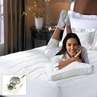 Sunbeam Twin Camelot Haven Heated Electric Blanket Warming Heating Mattress Pad, 300 Thread