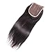 Elva Hair Free Part Straight Lace Closure Bleached Knots Brazilian 3.5