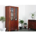 Vitrine Akazie massiv Highboard Schrank kolonial Neu