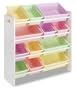 Whitmor Kids' 12-Bin Organizer, Pastel Colors