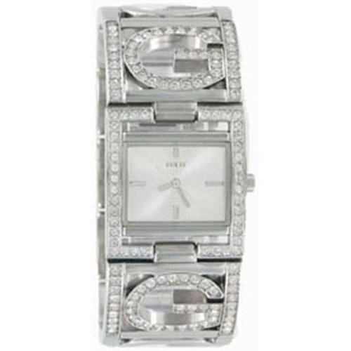 Guess Womens U12539L1 Silver Silver Dial