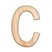 BestPysanky Unfinished Wooden Letter C 6 Inches
