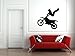 Motorcross Wall Decal Sticker - Dirt Bike Sport Decoration Mural - 12 in. Black