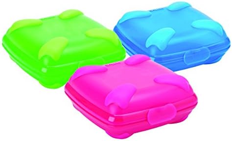 Smash Enterprises Brights Edition Food Movers Sandwich Box Bundle 2, Pink/Blue/Green