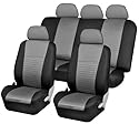 Car Seat Cover Full Set Front Airbags Ready & Rear Split 40/60 Gray/black Fb060 115