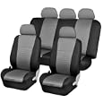 Car Seat Cover Full Set Front Airbags Ready & Rear Split 40/60 Gray/black Fb060 115