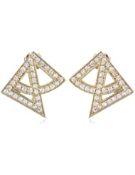Campbell Gold-Plated Arch Stud Earrings