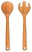 BIRDROCK HOME Bamboo Salad Servers 2-Piece Set - Bamboo Spoon & Fork Set - Salad Utensils for Cooking and Serving - Ideal Salad Spoons for Tossing & Mixing - Durable Serveware for Kitchen & Dining