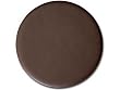 Chocolate Brown Leather Coaster Wrapped-Edge