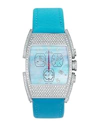 Aqua Master Mens or Womens Bicycle Diamond Watch, 3.25 ctw in blue