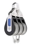 Nautos #92335-Classic line 39 MM -TRIPLE FIXED WITH BECKET - 39 mm sheave-long lasting characteristics.Sailboat block