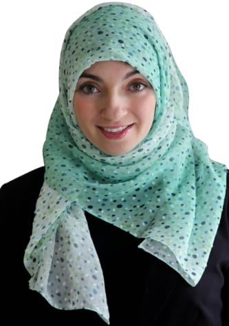 Turkish Hijab Polka Dots (Blue)