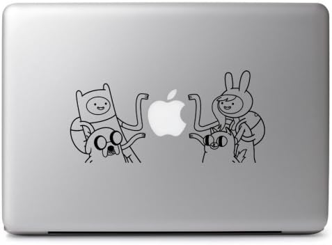 Adventure Time Cartoon Vinyl Sticker Skin Decal for Apple Macbook Air & Pro 11 Inch 12 Inch 13 Inch 14 Inch 15 Inch 16 Inch 17 Inch , Car , Laptop , Notebook , Chromebook , Tablet , Ultrabook , Window , Glass , Wall , Wood , Outside , Door , Tables , Chair , Desktop ...
