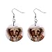 Terrier Rose Earrings Limited Edition Art Jewelry