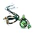 TJ Beauty Aromatherapy Essential Oil Difusser Jewelry Necklace Italy Premium Glass Handcraft Aromatherapy Pendant (Necklace Green)