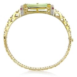 Pink Tourmaline Diamond Bangle