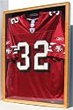 NFL Football Jersey Display Case Frame, Lockable w/UV Protection-OAK