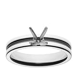 Platinum Ridged Engagement Ring Setting