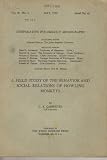 A field study of the behavior and social relations of howling monkeys, (Comparative psychology monographs)