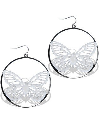 KIRRA Butterfly Hoop Earrings