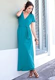 Jessica London Plus Size Maxi Dress with Faux Wrap