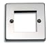 1 Gang Twin Aperture Deco Plate Satin Chrome